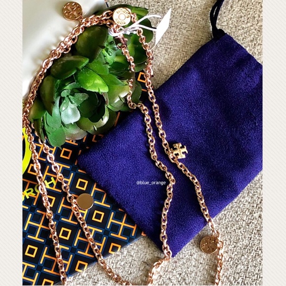 LAST ONE‼️NEW TORY BURCH✨ GOLD CHARM LG NECKLACE - Picture 2 of 7